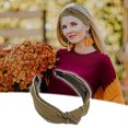thumbnail image 3 of Unique Bargains 1 Pcs Women Knotted Headbands Fashion Wide Knot Rhinestone Head Bands Hair Accessories Khaki, 3 of 7