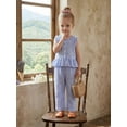 thumbnail image 4 of Loicainy Toddler Baby Girl Summer Clothes 6 12 18 24 Months 2T 3T 4T Cute Plaid Button Down Ruffle Tank Tops with Pants 2Pcs Outfits Set, 4 of 9