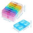 thumbnail image 2 of OULII Organizador 7 Días Para Pastillas Caja Portátil Con Compartimentos Y Código Por Colores, 2 of 6