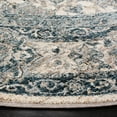 thumbnail image 3 of SAFAVIEH Valencia Maria Oriental Polyester Area Rug, Ivory/Blue, 6'4" x 6'4" Round, 3 of 8