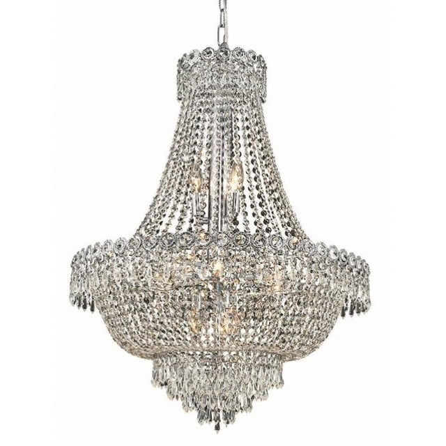 Elegant Élégant Lighting Siècle 24" 12 Lumière Lustre en Cristal
