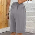 thumbnail image 5 of QATAINLAV Trouser Shorts for Women, Women's Knee Length Bermuda Shorts Elastic Waist Drawstring Casual Shorts Loose Fit Summer Beach Shorts Ofertas en Walmart Gray XL, 5 of 9
