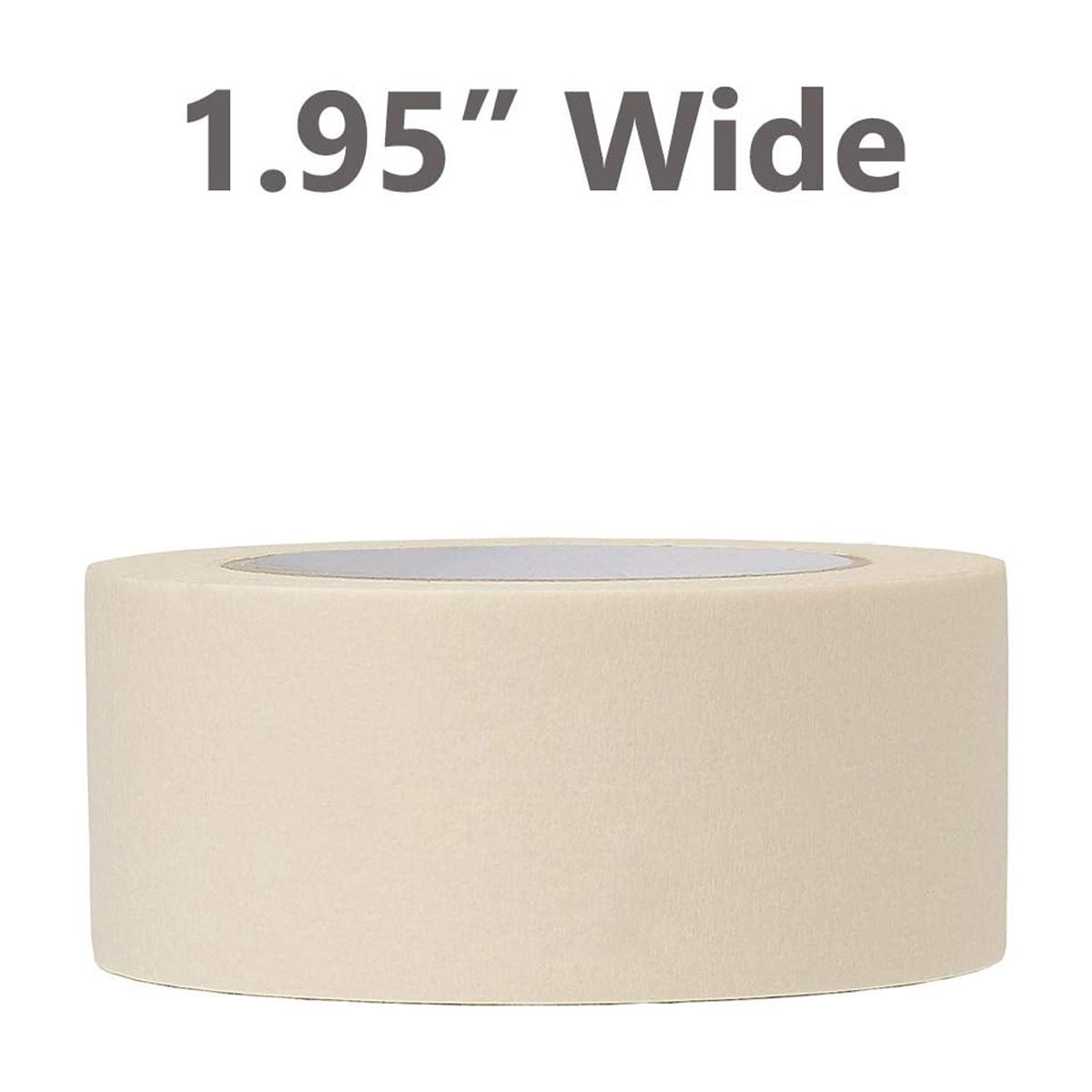 Wide Masking Tape 2 inches, 6-Pack White Masking Tape Bulk Multi Pack, General Purpose & High Performance, 1.95 inches x 55 Yards x 6 Rolls (330 Total Yards)