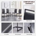 thumbnail image 7 of Sumdeal Modern Dining Chairs Set of 8,Modern Dining Chairs with Metal frame leg with High Density Sponge Leather,Dining Chairs for Dining Room,Kitchen,Living Room,Black+Black Legs, 7 of 7