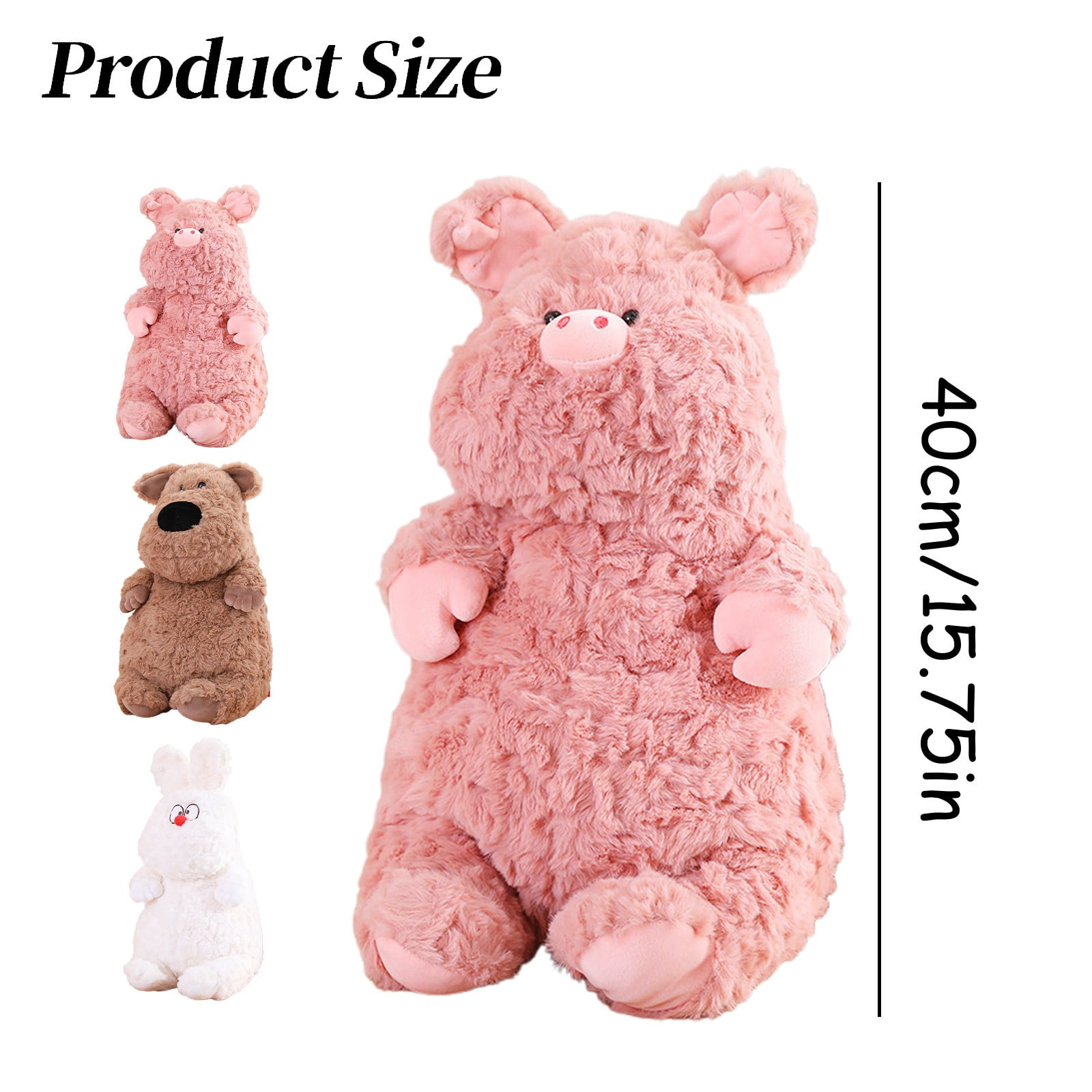 RUIG 15 Inch Farm Animal Cute Plush Toys - Brown Puppy, White Rabbit & Pink Pig Stuffed Animals,Stuffed Animals Gifts for Baby Shower Birthday Party Prizes and Table Decor