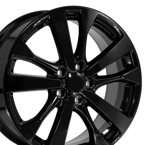 OE Wheels NS30 18 Inch Rim Fits Altima Style 5x114.3 18x7.5 Gloss Black - Hollander 62720 (1)