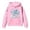 Pink, variant on XFeng Kids Pullover Hoodie Casual Long Sleeve Hooded Sweatshirt with Kangaroo Pocket