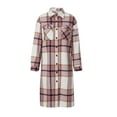thumbnail image 4 of Blotona Women Casual Plaid Coat Long Sleeve Lapel Outerwear with Pockets, 4 of 9