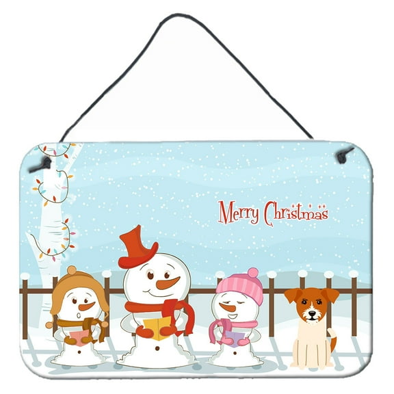 Carolines Treasures BB2439DS812 Merry Christmas Carolers Jack Russell Terrier Wall or Door Hanging Prints  8x12