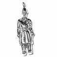 thumbnail image 1 of Sterling Silver 30" 1mm Box Chain 3D British Bobby Policeman Pendant Necklace, 1 of 2