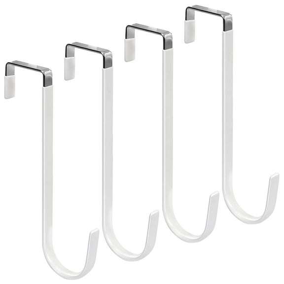 Over The Door Hooks, Upgraded Long Door Hangers Hooks with Rubber for Hanging Clothes, Towels, Hats, Coats, Bags