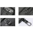 thumbnail image 5 of Llavero de cuero genuino a la moda, bolsa con cremallera, organizador para llaves de coche, 5 of 5
