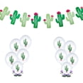 thumbnail image 4 of FELTECHELECTR 10 globos decorativos con estampado de cactus para fiestas hawaianas, festivales y reuniones (12 pulgadas), 4 of 6