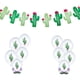 thumbnail image 4 of FELTECHELECTR 10 globos decorativos con estampado de cactus para fiestas hawaianas, festivales y reuniones (12 pulgadas), 4 of 6