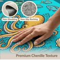 thumbnail image 6 of ODIKA 8'x10' Washable Area Rug Octopus Marine Educational Turtle Fish Motifs Ocean Underwater Refined for King Size Bedroom Under Bed, Master Suite, Non-Shedding, Easy Care, 6 of 7