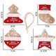 thumbnail image 4 of Charm Colgante navideño YONGSHENG de madera color rojo caqui, 4 of 4