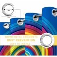 thumbnail image 6 of Colorful Circle Blackout Curtains for Bedroom/Living Room, Thermal Insulated Kitchen Curtains, Art Modern Farmhouse Rainbow Grommet Darkening Window Treatment Drapes 42"x63"x2, 6 of 8