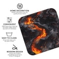 thumbnail image 3 of Honeii Molten Lava Abstract Flow Print Leather Coaster Set of 4, Ideal for Safeguarding Your Furniture from Drinks Spills and Effortless Cleanup-Square, 3 of 6