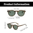 thumbnail image 3 of Lunettes de Soleil Rondes Polarisées Rétro Hommes Femmes, Lunettes de Soleil Polarisées Vintage Classiques Tendance Protection UV Unisexe, 3 of 3