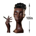 thumbnail image 3 of Black Women Head Incense Burner Black Men Head Incense Holder Face Head Room Decoration Cool Items For Room Home Decor, 3 of 5