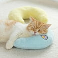 thumbnail image 2 of MEWOOFUN Pet Pillows for Indoor Cats & Puppy, Fluffy Cute U-Shaped Pillow for Pets Joint Relief Sleeping Improve (Blue), 10.6"x9.8", 2 of 6