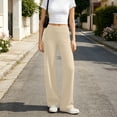thumbnail image 6 of Yutgune High Waist Straight Wide Leg Yoga Pants For Women Tummy Control Womens Leggings Workout Gym Leggings With Side Pockets Womens Pants, 6 of 8