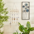 thumbnail image 2 of DecMode 36" Brass Metal Indoor Outdoor Garden Geometric Windchime with Glass Beads and Bells, 2 of 9
