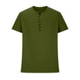 thumbnail image 3 of Chemises pour Hommes, Hauts Ajustés à Manches Courtes Col Rond Blouses à Manches Courtes Col Rond, 3 of 5