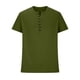 thumbnail image 3 of Camisas de Manga Corta de los Hombres Slim Fit Cuello Redondo Superior, Ligero Poliéster Casual de Manga Corta Blusa, 3 of 5