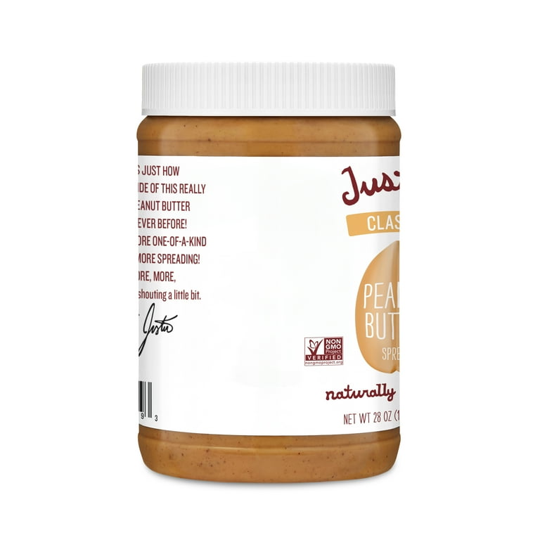 Justin's Classic Peanut Butter Spread 28 oz Jar - Walmart.com
