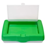 School Smart Plastic Pencil Box Case with 2 Layer Compartment, Green
