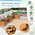 thumbnail image 5 of Topcobe Wood Planter Box with Bench for Garden Yard Balcony, Planters for Outdoor Plants, Raised Garden Beds Outdoor, 5 of 8
