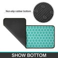 thumbnail image 6 of Turquoise Geometric Quatrefoil Pattern Kitchen Rugs Sets Of 2,Anti Fatigue Kitchen Mat Rugs Non Slip Washable,Decorative Kitchen Floor Mats for Kitchen,Sink,Laundry,17"X30"+17"X47", 6 of 7