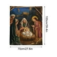 thumbnail image 3 of Meggemo Christmas Jesus Flannel Blanket Soft Warm Throw Blanket for Sofa Nap Time Home Holiday Season Christmas Decor, 3 of 6