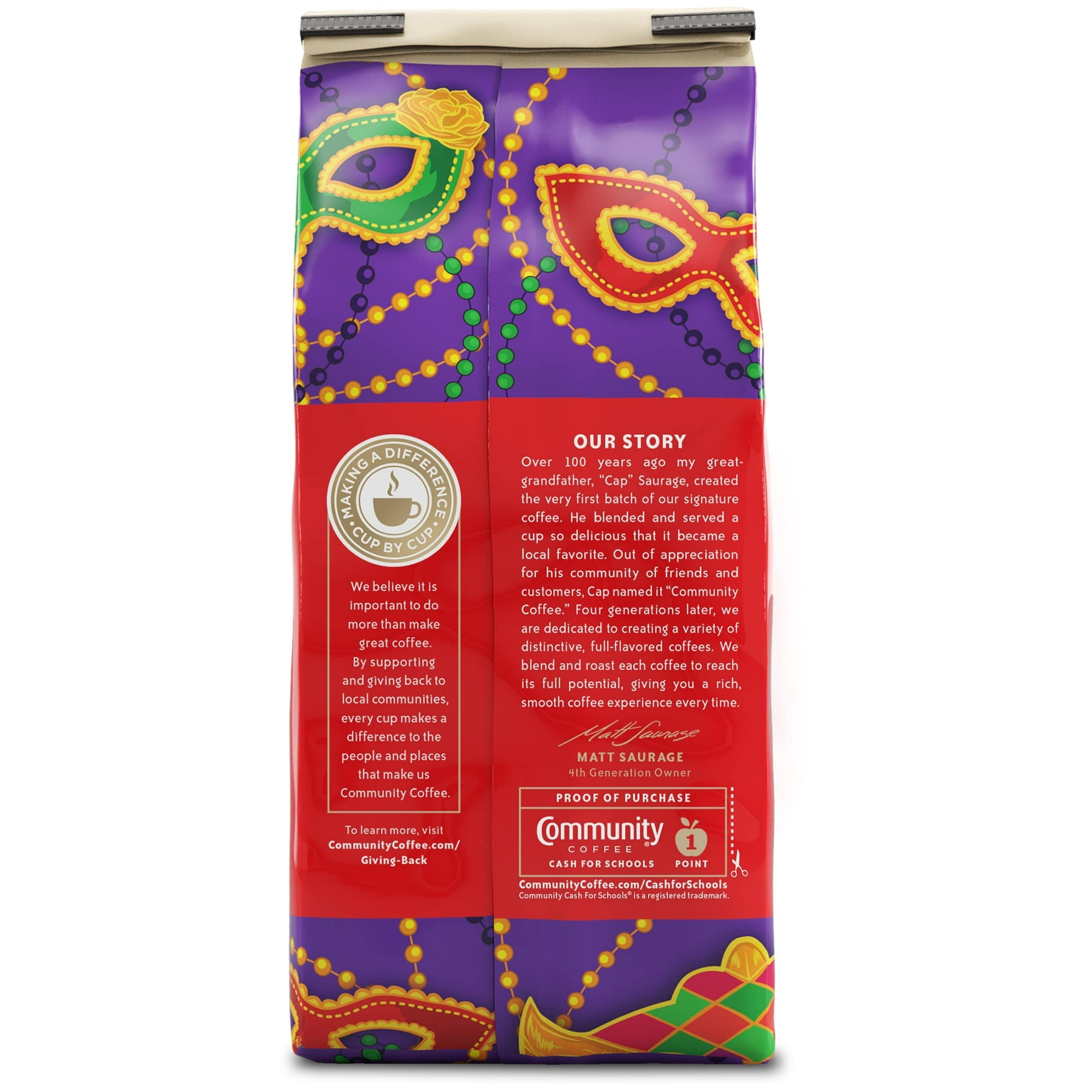 Community® Coffee Mardi Gras King Cake Ground Coffee 12 oz. Bag (Pack of 4)