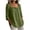 Army Green, variant on Blouse for Women Long Sleeve Button Front with Crew Neck Solid Color Linen Blouse Casual Summer Top Army Green XXL