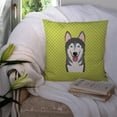 thumbnail image 3 of Dog Face Checkerboard Design Fabric Decorative Pillow, 3 of 4