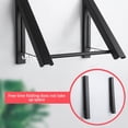 thumbnail image 4 of PNNJI Clothing and Closet Storage and Organization, Laundry Room Drying Rack Wall Mounted Clothes Hanger Folding Clohes Wall Hanger Home Storage Organizer 2 Racks With Rod, Black-P, 4 of 8