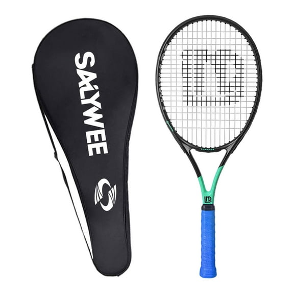 yotijay Carbon Fiber Adult Tennis Racquet Training Garden Carbon Fiber Tennis Racket Blue