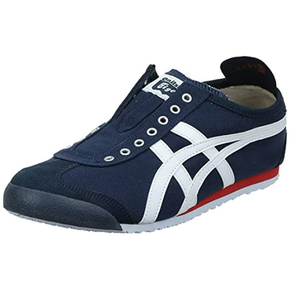 Onitsuka Tiger Mexico 66 Slip-On Classic Running Shoe, Navy/Off White, 12 M US