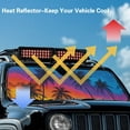thumbnail image 4 of Uorisanigo Car Windshield Sun Shade, Foldable Summer Coconut Tree Front Window Shade Protect Your Car from Sun Heat & Glare UV Ray, Accessories for Jeep Wrangler, Compass, Gladiator & Renegade, 4 of 7