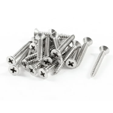 Uxcell 30mm x 4mm Threaded Self Tapping Screws Drilling (20-pack)