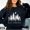 BLACK, variant on West Virginia State Silhouette Retro Appalachian Wilderness Travel Variant Gift Sweatshirt