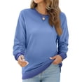 thumbnail image 2 of MOSHU Cotton Womens Sweatshirts Crewneck Long Sleeve Shirts Acid Wash Fall Tops Casual Vintage Gradient Sweatshirts for Womens, 2 of 9