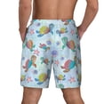thumbnail image 4 of Uemuo Colorful Sea Turtle Pattern Mens Swim Trunks Quick Dry Board Shorts with Mesh Lining, Stretch Beach Shorts Quick Dry No-Chafing Board Shorts-X-Large, 4 of 9