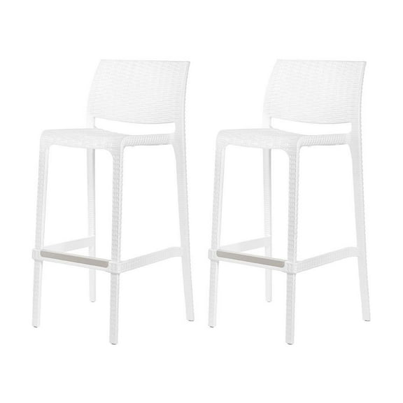 Lagoon Rue Resin Stackable Bar Stool Set of 2