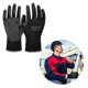 thumbnail image 3 of 12 pares de guantes de trabajo 13 puntadas poliéster antideslizantes guantes de trabajo de seguridad transpirables resistentes al desgaste negro, 3 of 14