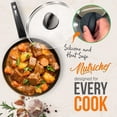 thumbnail image 6 of NutriChef Kitchenware Pots & Pans Kitchen Cookware Stylish Metallic Ridge-Line Pattern, Non-Stick (12-Piece Set), One Size, Gray, 6 of 7
