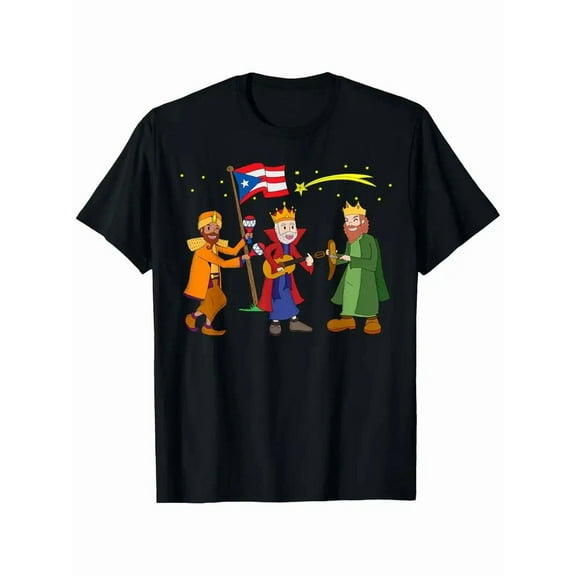 Puerto Rico Tres Reyes Magos Three Wise Men Holiday Unisex T-Shirt up to size 5XL
