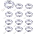 thumbnail image 1 of 12 Paquetes de Cadenas de Luces con Pilas, 20 LED 2M Cadena de Luces de Cobre, IP65 Impermeable Alambre Plateado Luz de Ambiente Blanca Fría para Decoración Fiesta de Navidad Boda Jardín Patio Casa, 1 of 5